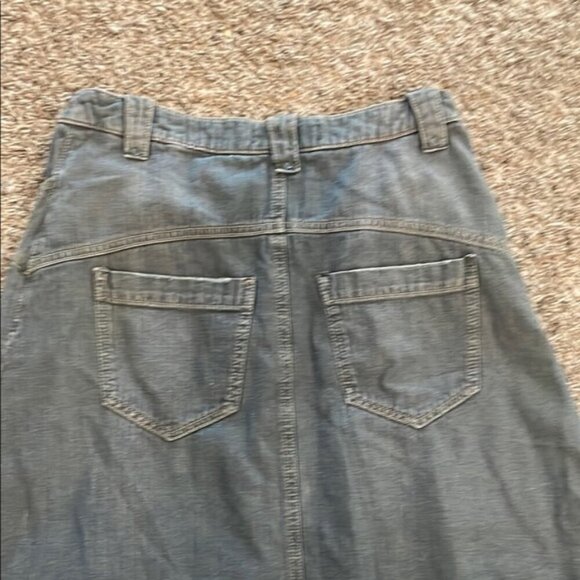 Free People 25 Faded Black Fringed Maxi Skirt - Picture 5 of 7